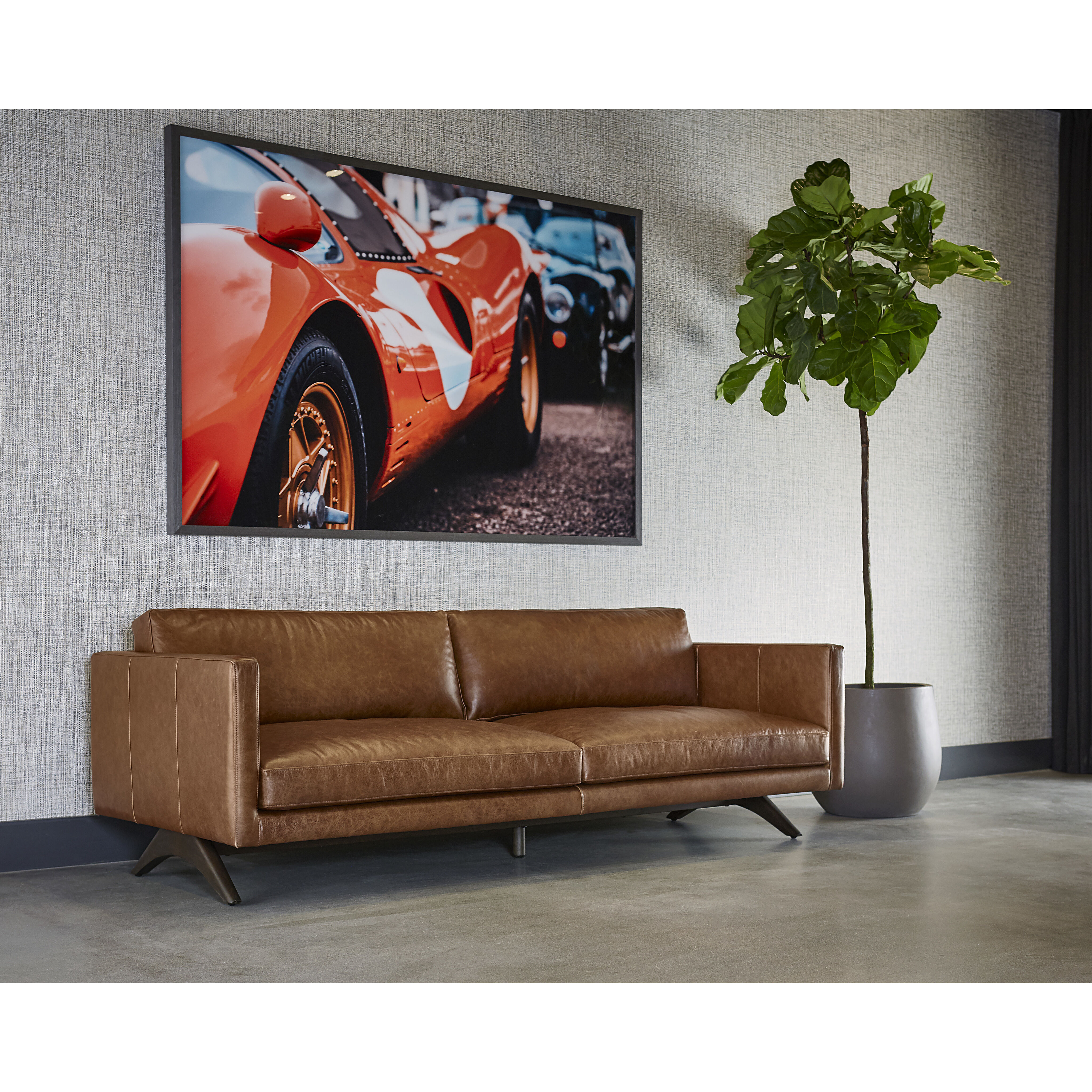 Rogers Shalimar Tobacco Leather Sofa